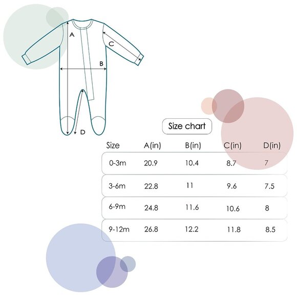 SmarToT Baby Footie pajama with Magnetic Easy Close | Infant Cotton Onesie Rompe - Picture 7 of 7
